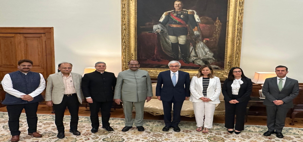  Hon'ble speaker of Lok Sabha, Shri Om Birla held meeting with Mr José Pedro Aguiar-Branco, President of the Assembly of the Republic of Portugal.